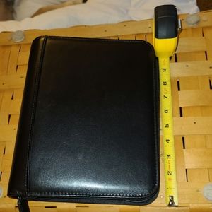 Franklin Planner Black Leather Zipper Binder  - perfect condition